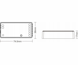 MiBoxer FUT037Z+ ZigBee LED OVLÁDAČ OSVĚTLENÍ, 2,4 GHz 12...