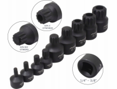 Milwaukee Rázové nástrčné klíče ASTA XZN 1/4-3/8 9dílné.