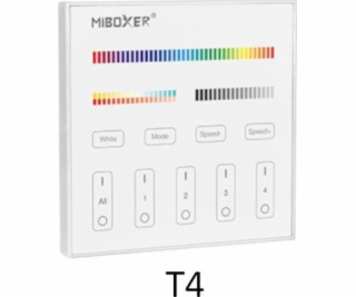 MiBoxer NÁSTĚNNÉ DÁLKOVÉ OVLADAČE PRO LED OSVĚTLENÍ T4 2,...
