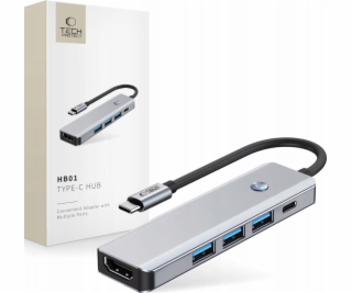 Baseus TECH-PROTECT HB01 HUB ADAPTÉR 5V1 TYPE-C + USB 3.0...