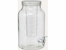 Secret de Gourmet Skleněný dávkovač nápojů s kohoutkem a ovocnou vložkou FUZY, 6 l