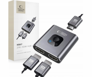 Tech-Protect Adaptér rozbočovače HB07 2v1 HDMI 4K 60HZ, v...