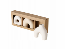 Boltze Sada dekorativních váz METTY, 3 ks, výška 10 cm