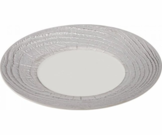 Revol Plochý talíř ARBORESCENCE 31 cm, stříbrný