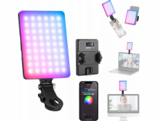 RGB LED lampa 5W Selfie Vlog + telefon CLIP 1/4   ISO Bluetooth NEEWER / VL67C