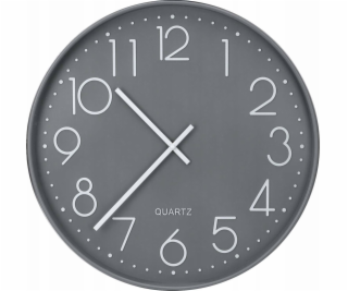 DKD Home Decor SKLENĚNÉ NÁSTĚNNÉ HODINY 50CM - ŠEDÉ