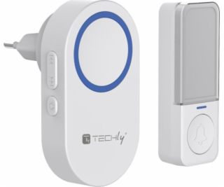 Techly Sada vysílače a přijímače zvonku Kinetic, IP56, 180 m