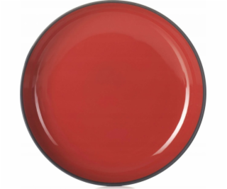 SOLID talíř 23,5 cm, červená a černá