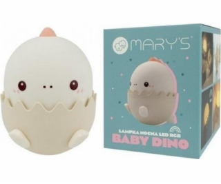 Plexido LED noční světlo s dinosaurem růžové