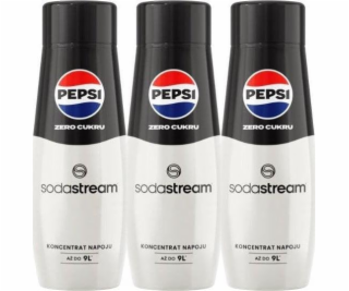 Sodastream 3 x Pepsi Zero cukrový sirup 440 ml