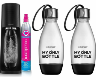 Sodastream Terra Saturator + 1 láhev + plyn Black + 2x 0,5L