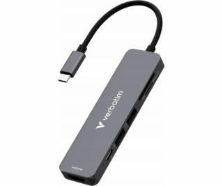 Rozbočovač Verbatim USB-C/HDMI/USB-A 3.2/USB-A 2.0/SD/mic...