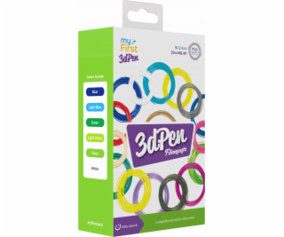 NoboKids Filamentové kazety 6x 5m filament pro 3D pero Ar...