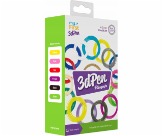 NoboKids Filamentové kazety 6x 5m filament pro 3D pero Ar...