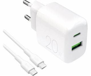 Puro PROLITE 20W USB-A / USB-C nabíječka do zásuvky + kab...