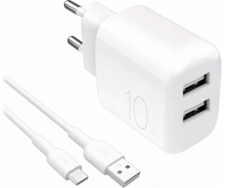 Puro PROLITE 10W síťová nabíječka 2x USB-A + USB-A - USB-...