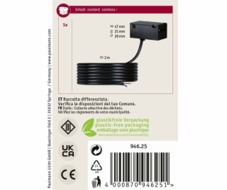 Paulmann Napájecí adaptér ULine s 200cm kabelem IP20 čern...