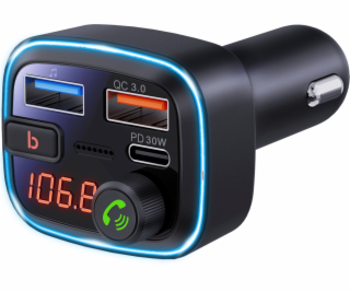 Savio Automobilový FM vysílač s funkcí Bluetooth