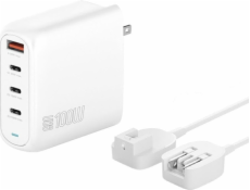 4smarts Flex Pro 100W 3xUSB-C + 1xUSB-A Travel Edition nástěnná nabíječka bílá