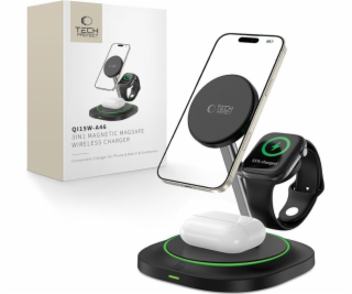 Tech-Protect Bezdrátová nabíječka QI15W-A46 3v1 s magneti...