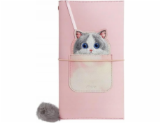 iLike Sada Nimmy 2v1 zápisník + pero růžová/růžová Big Eyed Pet 2.0 Cat