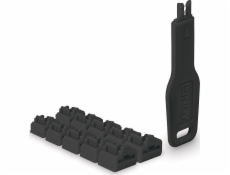 Lindy 47891 Blokátor portů Blokátor portů + klíč RJ-45 černý Akrylonitril-butadien-styrenový kopolymer (ABS) 10 ks.