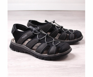 Rieker Pohodlné pánské sandály, uzavřené, černé, Rieker 2...