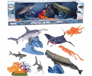 LeanToys Sada figurek mořských živočichů, pohyblivých prv...