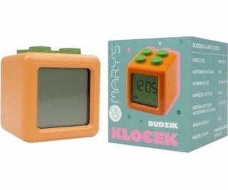 Plexido Budík oranžový blok