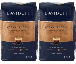 Davidoff 2x Crema Elegant káva zrnková 500 g