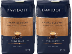 Davidoff 2x Crema Elegant káva zrnková 500 g