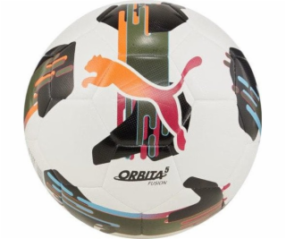 Puma Fotbalový kopaček Orbita 5 Fusion bílá-oranžová-čern...