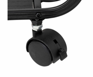 Pojízdná police NOIR, 3-úrovňová, kov, 43,3 x 28 x 74 cm