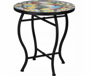 Konferenční stolek na terasu s mozaikou, O 38 cm