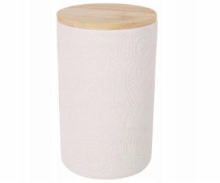 NAVA Keramická dóza s bambusovým víkem, O 10 x 16 cm