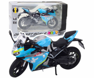 LeanToys Sportovní motocyklová kovová světla zvuky modré ...