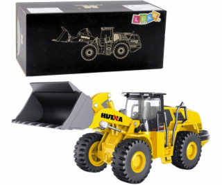Kovová konstrukce rypadlo-nakladač Huina žlutá 1:50