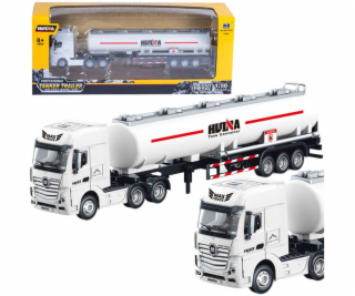 HUINA Cisternový vůz, kovové pohyblivé části, bílé 1:50