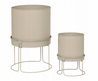 Kovové květináče, 2 kusy, AZE, O 30 cm