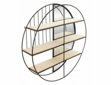 Atmosphera Kulatá závěsná police se zrcadlem ZINA, O 56 cm