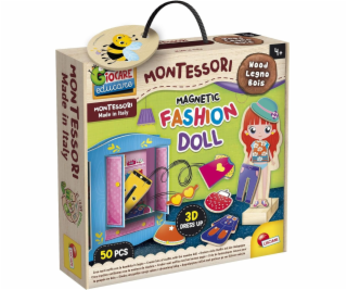 Lisciani Dřevěná magnetická panenka MONTESSORI