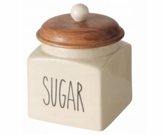 Keramická nádoba na potraviny, dřevěné víko, SUGGY