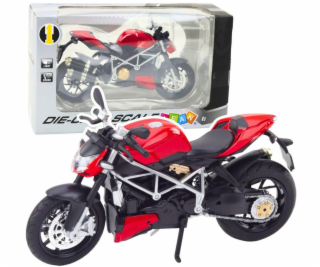 LeanToys Sportovní motocykl Kovová světla Zvuky Stříbrné ...