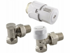 KFA Termostatická sada radiátorů rohová, bílá 757-140-07-BL