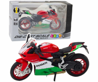 LeanToys Sportovní motocykly, kovová červená zelená světl...