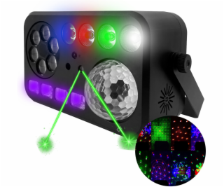 LIGHT4ME PARTY V LED RGBW-UV 6v1 multiefektové světlo efe...