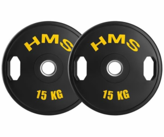 HMS TOG15 2 x 15 KG OLYMPIJSKÝ KOTOUČ S POGUMOU 2 x 15 KG