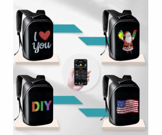 Elior Svítící batoh DH Style Led s LED obrazovkou