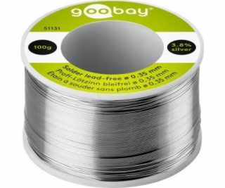 Goobay Profesionální bezolovnatá pájka 0,35 mm, role 100 g