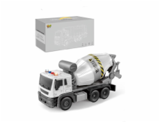 LeanToys Míchačka betonu modrá rotující hruška zvukové světlo 1:16